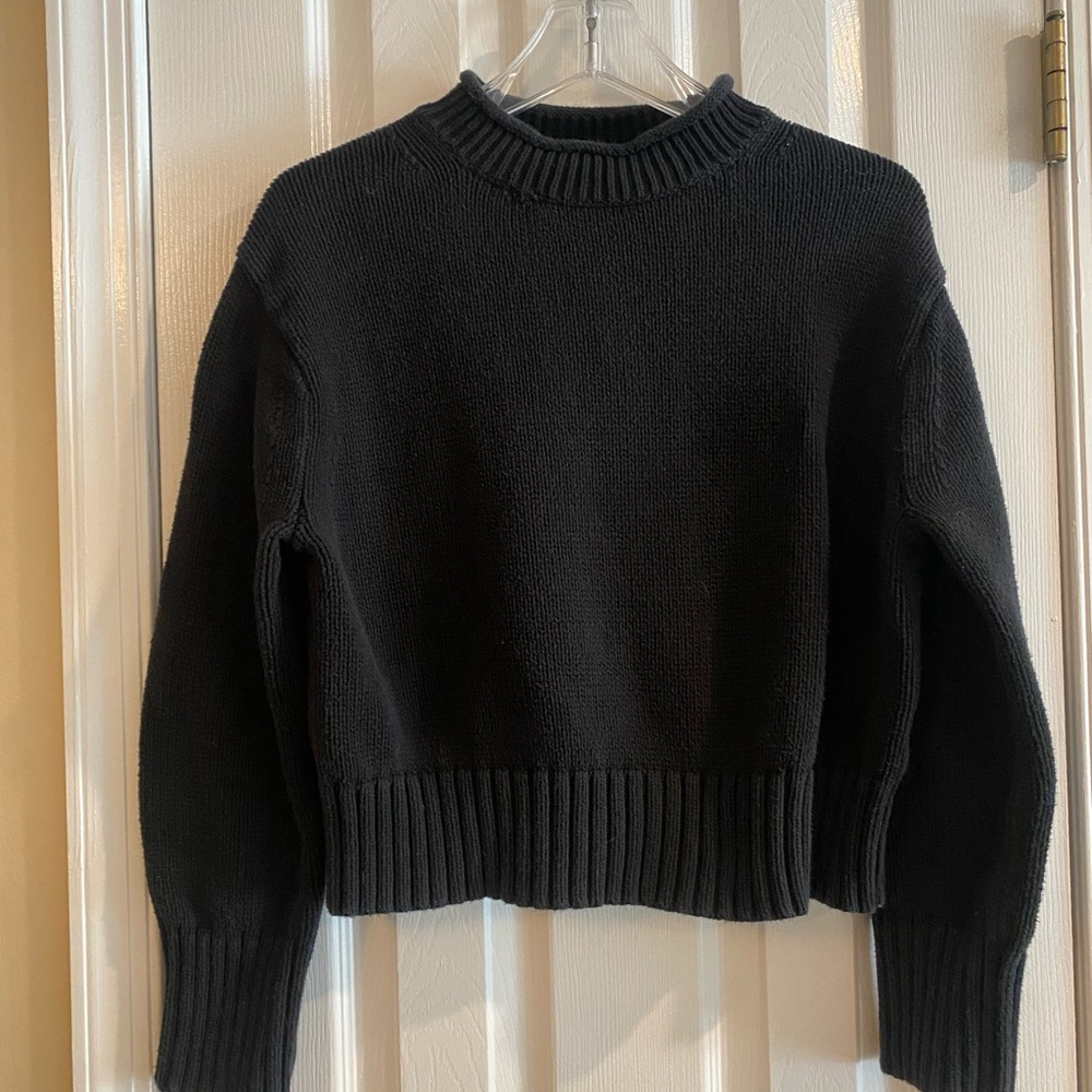J. Crew Black Crew Neck Sweater with